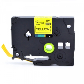 Taśma Specmark TZe-V631 12 mm x 8 m / winylowa / żółta / czarny nadruk / do drukarek Brother P-touch