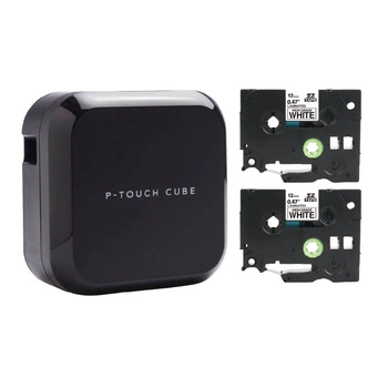 Drukarka etykiet Brother P-touch P710BT Cube 180 dpi / do 24 mm / PC / Mac / USB / Wi-Fi / z taśmą TZe w zestawie