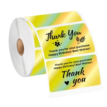 Etykiety Phomemo WP6040-180LG 60 x 40 mm 180 szt. / błyszczący złoty / czarny nadruk / do drukarek serii M