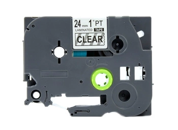 Taśma Specmark TZe-FX151 24 mm x 8 m / flexi elastyczna / przezroczysta / czarny nadruk / do drukarek Brother P-touch
