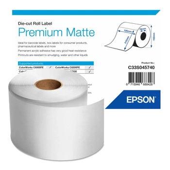 Etykiety Epson C33S045740 105 x 210 mm 282 szt. / matte premium / do drukarek Epson ColorWorks