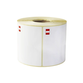 Etykiety termotransferowe 1000 szt. z flagą Peru 90 mm x 70 mm Specmark / gilza fi 40 mm