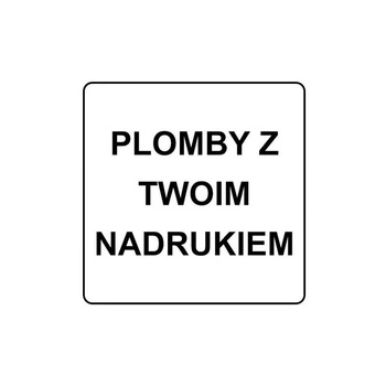 Etykieta plomba łamliwa PVC biała 20 x 20mm 250szt średnica gilzy fi40