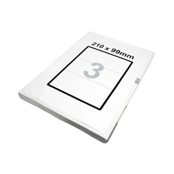 Etykiety samoprzylepne A4 210mm x 99mm 100szt 3 etykiety