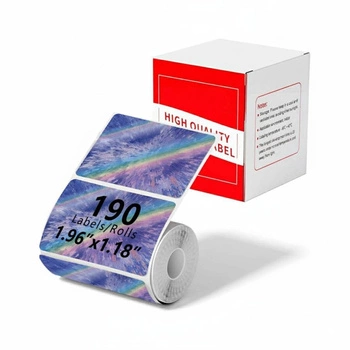 Etykiety Phomemo WP4030-190LA 40 mm x 30 mm 190 szt. / laserowe gwiazdy / czarny nadruk / do drukarek etykiet Phomemo M