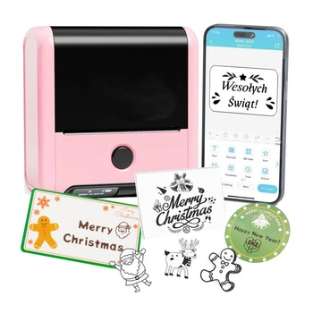 Drukarka etykiet Phomemo M200 różowa 203 dpi / do 75 mm / PC / Mac / Smartfon / BT / USB