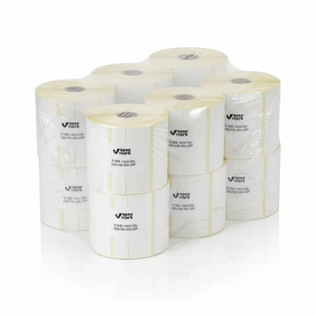 Zestaw Etykiet termicznych Specmark 100 x 150 mm 500 szt. / papierowe premium / gilza fi25 / zestaw 12 szt.