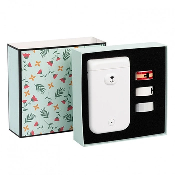 Mini drukarka etykiet Phomemo D30S biała 203 dpi / do 15 mm / Smartfon / BT / Giftbox z 3 szt. rolek etykiet w zestawie