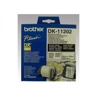 Oryginalne etykiety Brother DK-11202 62mm x 100mm białe/czarny nadruk