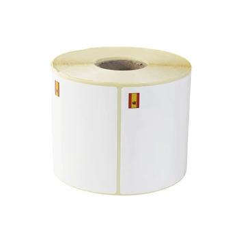 Etykiety termotransferowe 1000 szt. z flagą Hiszpania 90 mm x 70 mm Specmark / gilza fi 40 mm