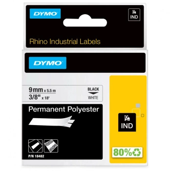 Taśma poliestrowa DYMO Rhino 18482 9mm x 5,5m