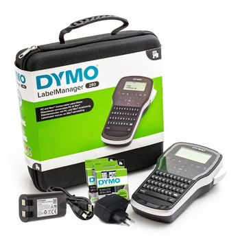 Drukarka etykiet DYMO LabelManager LM 280 180DPI do 12mm / PC / USB / z 2 szt. taśm D1 i walizką w zestawie