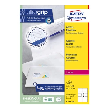 Etykiety adresowe białe Avery Zweckform A4 100ark./op. 99,1 x 57 mm