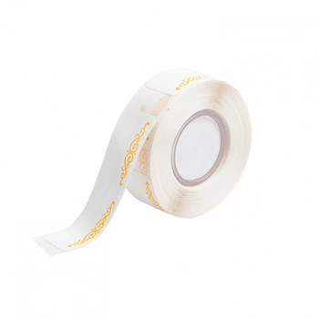 Etykiety Phomemo DWK1450-130FR 14 x 50 mm 130 szt. / papierowe / wzór lotos / czarny nadruk / jubilerskie / mocny klej / do drukarki D30