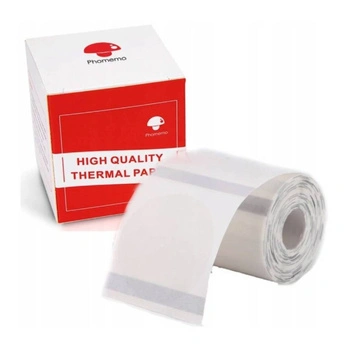 Etykiety Phomemo WY4040-180TT fi 40 mm 180 szt. / okrągłe / przezroczyste / czarny nadruk / do drukarek serii M