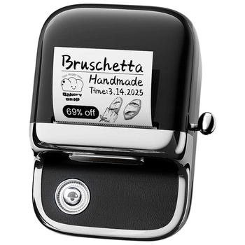 Mini drukarka etykiet Phomemo M150 czarna / 203 dpi / do 50 mm / PC / Mac / Smartfon / BT / USB