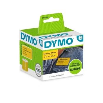 Etykiety DYMO LW-99014 54 x 101 mm 220 szt. / żółte / czarny nadruk / do drukarek etykiet DYMO LabelWriter