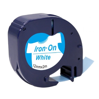 Taśma Specmark LetraTag 18774 12 mm x 2 m / do naprasowania / biała / niebieski nadruk / do drukarek DYMO LT