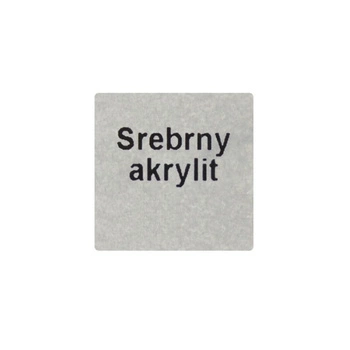 Etykieta plomba krusząca akrylit srebrna 10 x 10mm 250szt średnica gilzy fi40