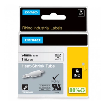 Rurka termokurczliwa DYMO Rhino 1805443 24 mm x 1,5 m / do drukarek DYMO D1