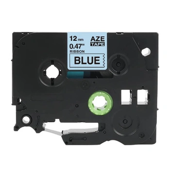 Taśma Specmark TZe-R531 12 mm x 4 m / wstążka jasno niebieska / czarny nadruk / ozdobna / do drukarek Brother P-touch