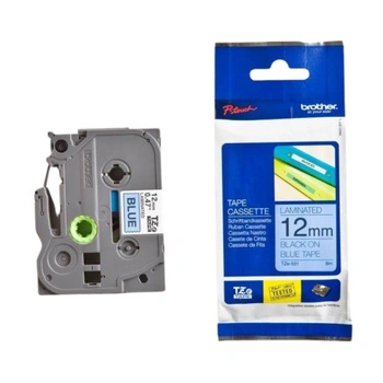 Taśma Brother TZe-531 12 mm x 8 m / niebieska / czarny nadruk / do drukarek Brother P-touch