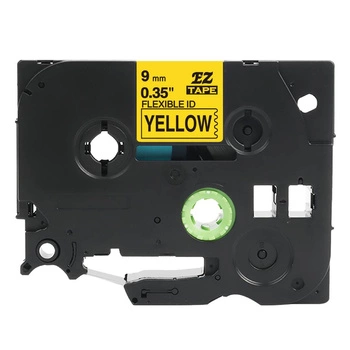 Taśma Specmark TZe-FX621 9 mm x 8 m / flexi elastyczna / żółta / czarny nadruk / do drukarek Brother P-touch