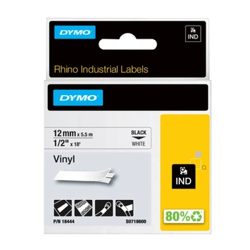 Taśma winylowa DYMO Rhino 18444 12 mm x 5,5 m / do drukarek DYMO D1