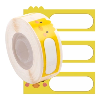 Etykiety Phomemo DCP1440-160Q 14 x 40 mm 160 szt. / papierowe / wzór w kurczaczki / czarny nadruk / mocny klej / do drukarki D30S