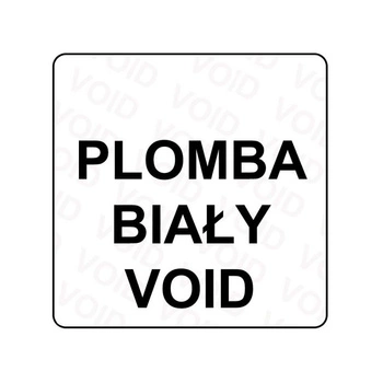 Etykieta plomba void biała 10 x 10mm 250szt średnica gilzy fi40