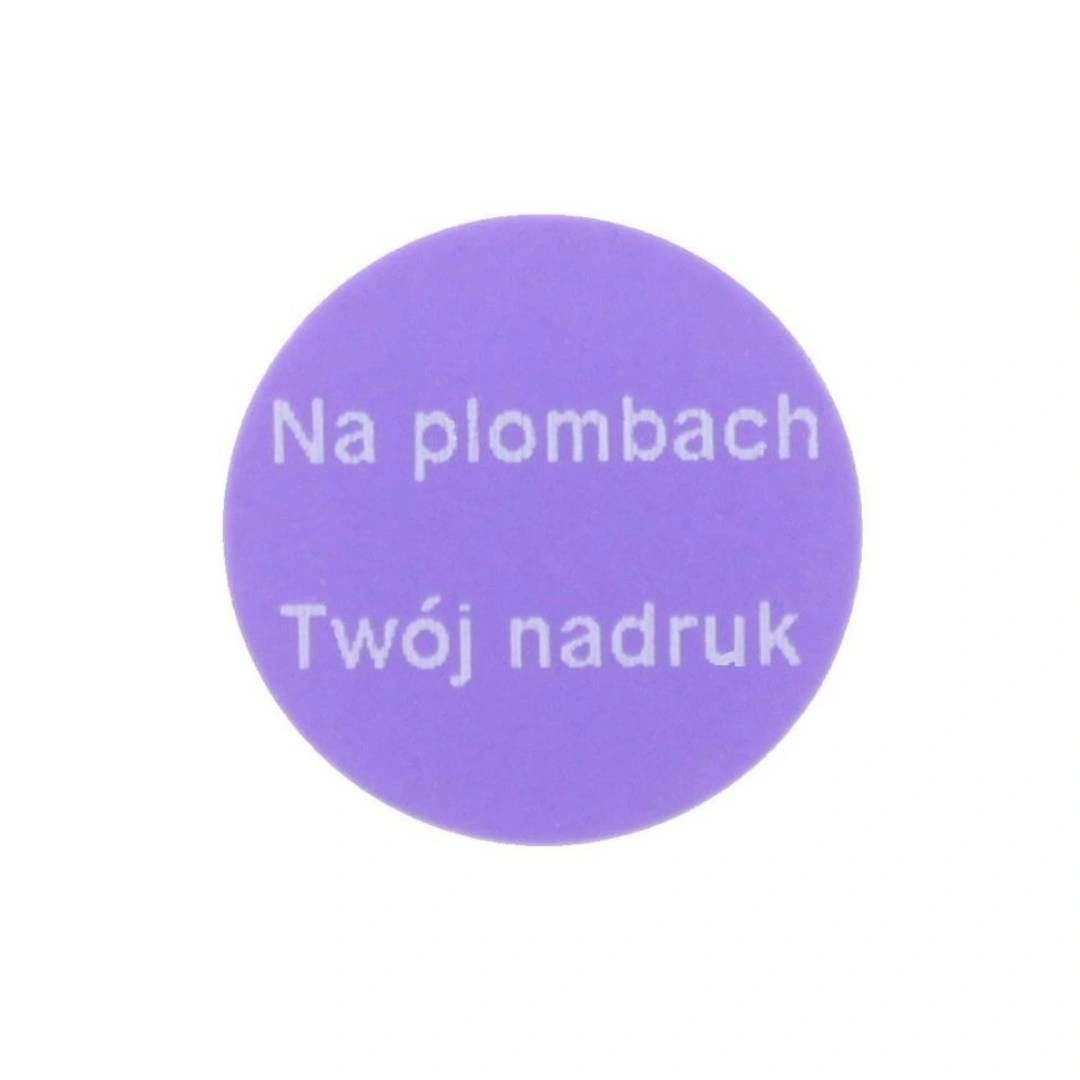 Etykieta plomba void fioletowa fi20 okrągłe 250szt średnica gilzy fi40 ...