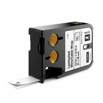 Oryginalne etykiety laminowane DYMO XTL 1868705 21mm x 39mm białe/czarny nadruk