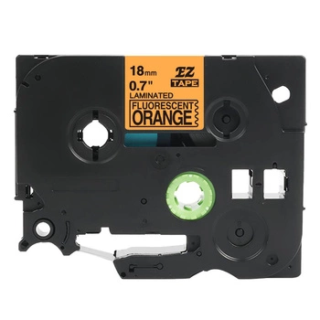 Taśma Specmark TZe-B41 18 mm x 5 m / fluorescencyjna / pomarańczowa / czarny nadruk / do drukarek Brother P-touch