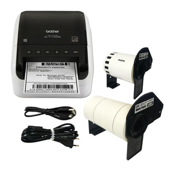 Drukarka etykiet Brother QL-1110NWBc 300 dpi / do 103,6 mm / PC / Mac / BT / USB / Wi-Fi / Ethernet / MFI / AirPrint