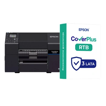 Drukarka etykiet Epson ColorWorks D6500Pe (bk) 1200 dpi / do 216 mm / PC / Mac / USB / Ethernet / odklejak  / z pakietem serwisowym CoverPlus w zestawie