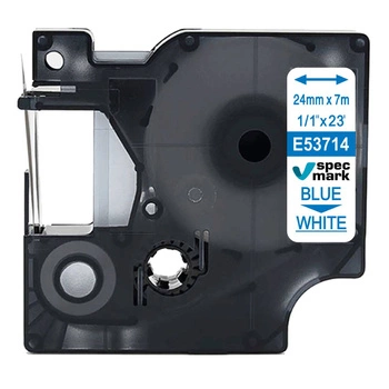 Taśma Specmark D1-53714 24 mm x 7 m / biała / niebieski nadruk / do drukarek DYMO D1