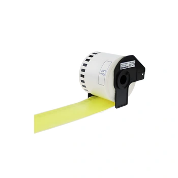 Taśma Specmark DK-44605 62 mm x 30,48 m / odlepna / żółta / czarny nadruk / do drukarek Brother QL