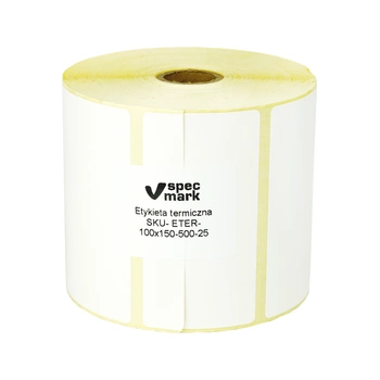 Etykiety termiczne Specmark 100 x 150 mm 500 szt. / papierowe / gilza fi25