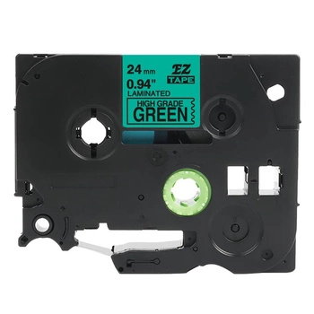 Taśma Specmark TZe-751 24 mm x 8 m / zielona / czarny nadruk / do drukarek Brother P-touch