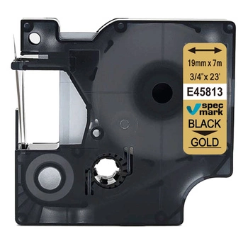 Taśma Specmark D1-45813 19 mm x 7 m / złota / czarny nadruk / do drukarek DYMO D1