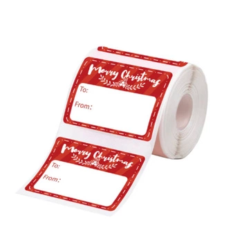 Etykiety Phomemo WP4030-230RFD 40 x 30 mm 230 szt. / etykiety świąteczne / czarny nadruk / do drukarek serii M