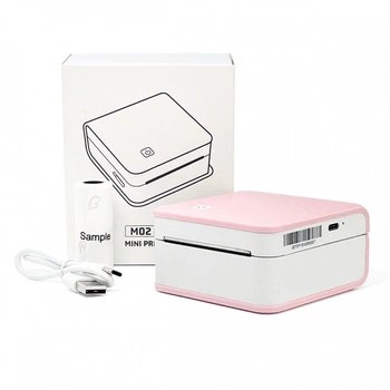 Mini drukarka etykiet Phomemo M02 Pro różowa 300 dpi / do 53 mm / PC / Smartfon / BT