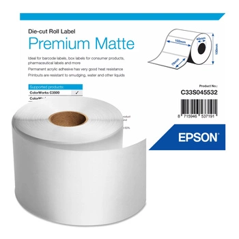 Etykiety Epson Matte Premium C33S045532 102mm x 76mm do drukarki etykiet ColorWorks