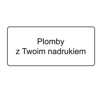 Etykieta plomba łamliwa PVC biała 20 x 8mm 250szt średnica gilzy fi40