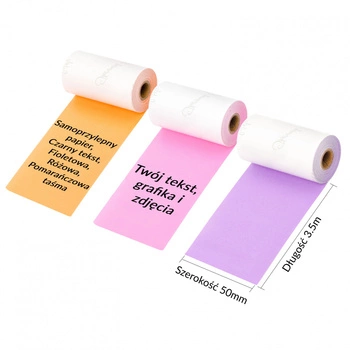 Taśma Phomemo Q22-RMSPRO 50 mm x 3,5 m / MIX kolorów / 3 szt. do drukarek serii M0