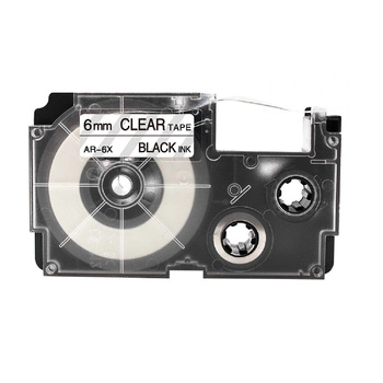 Taśma Specmark PT-6X/XR-6X 6 mm x 8 m / przezroczysta / czarny nadruk / do drukarek Casio