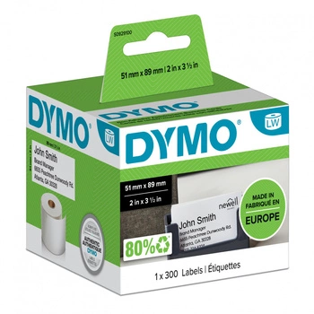 Oryginalne etykiety DYMO LW S0929100 51mm x 89mm białe/czarny nadruk