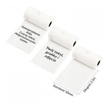 Taśma Phomemo Q22-TRMS 50 mm x 2,5 m / folia / przezroczysta wzór w koniczyny / 3 szt. do drukarek serii M0