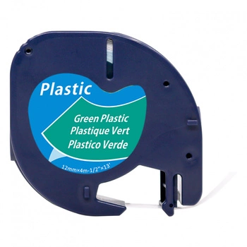 Taśma Specmark LetraTag 59425 12 mm x 4 m / zielona / czarny nadruk / do drukarek DYMO LT