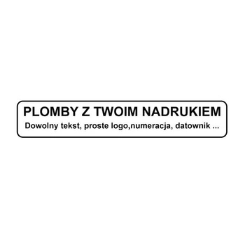 Etykieta plomba krusząca akrylit biała 60 x 10mm 250szt średnica gilzy fi40